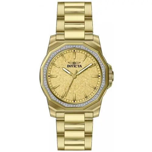 Speedway Quartz Crystal Gold Dial Ladies Watch 49130 by Invicta