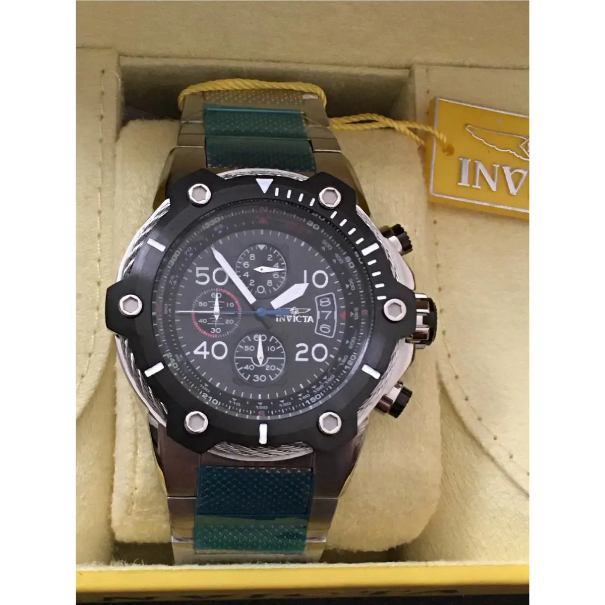 Bolt Model No 25464 Men`s Watch 55mm In A Box All Stainless by Invicta