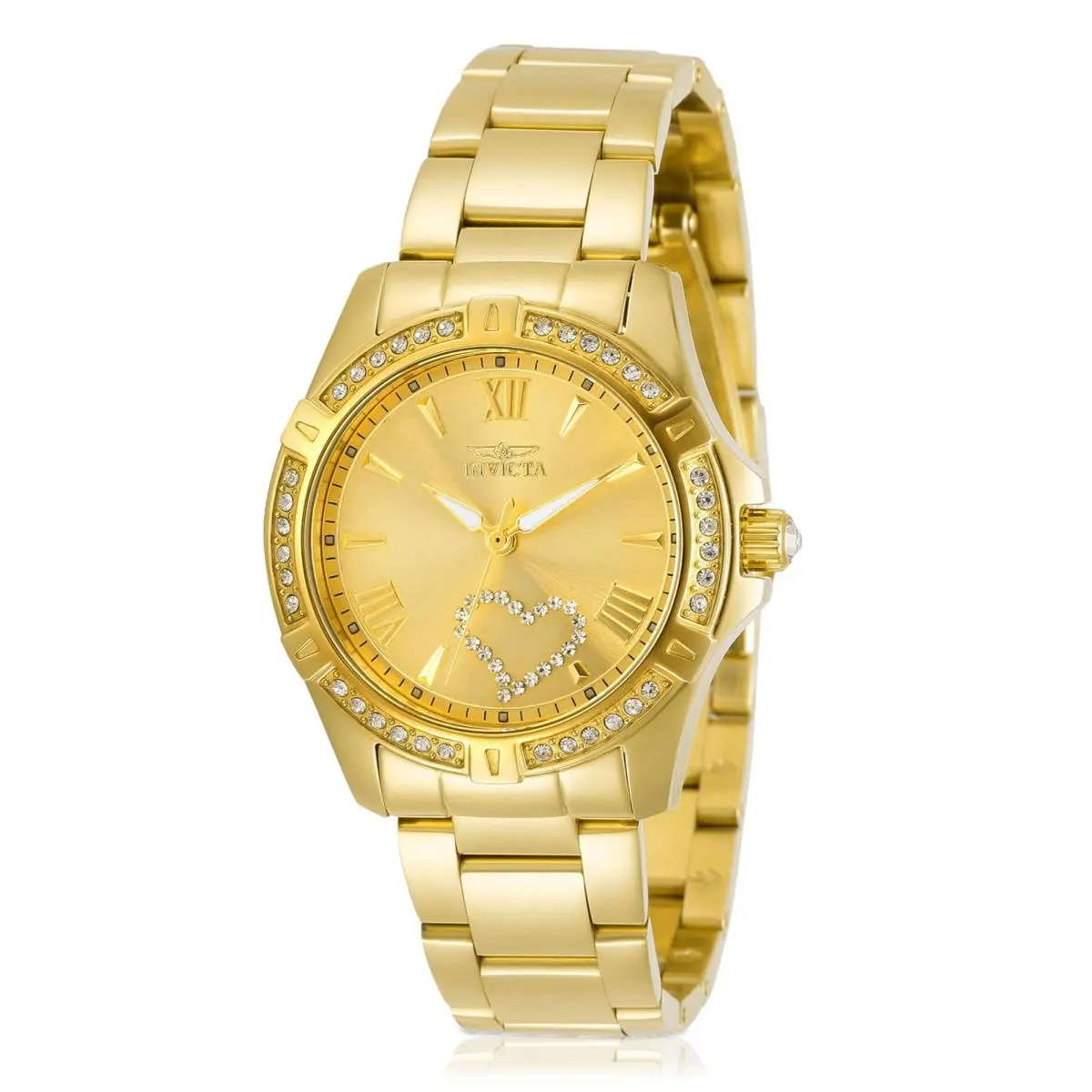Invicta Women`s 21384 Angel Analog Display Quartz Gold Watch