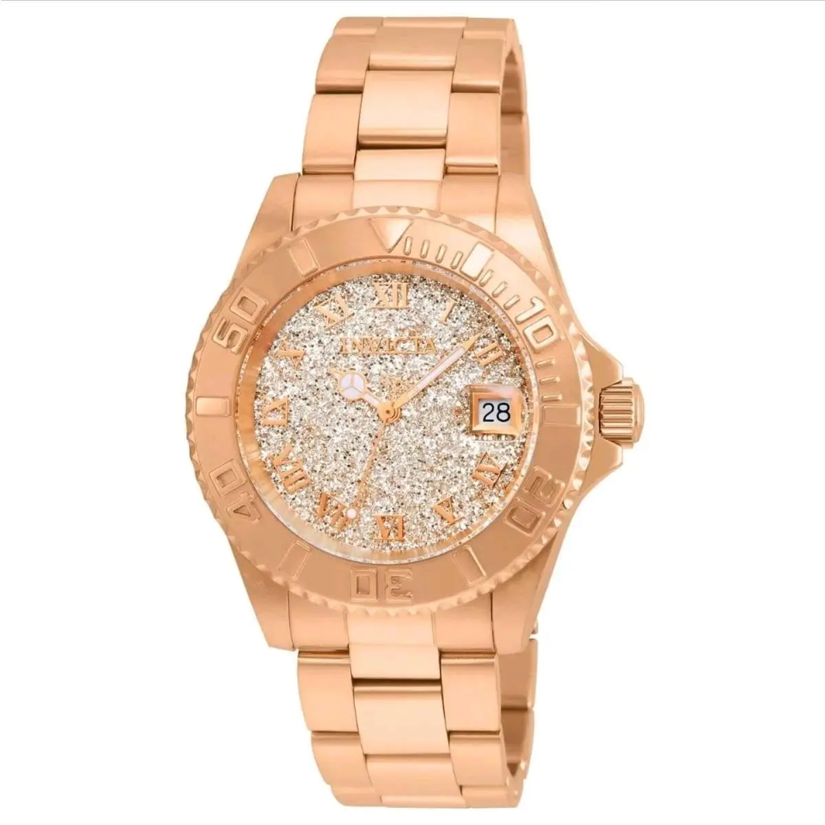 Invicta Angel Aureborne Swiss Ronda 515 Caliber Women`s Watch 40mm Rose Gold