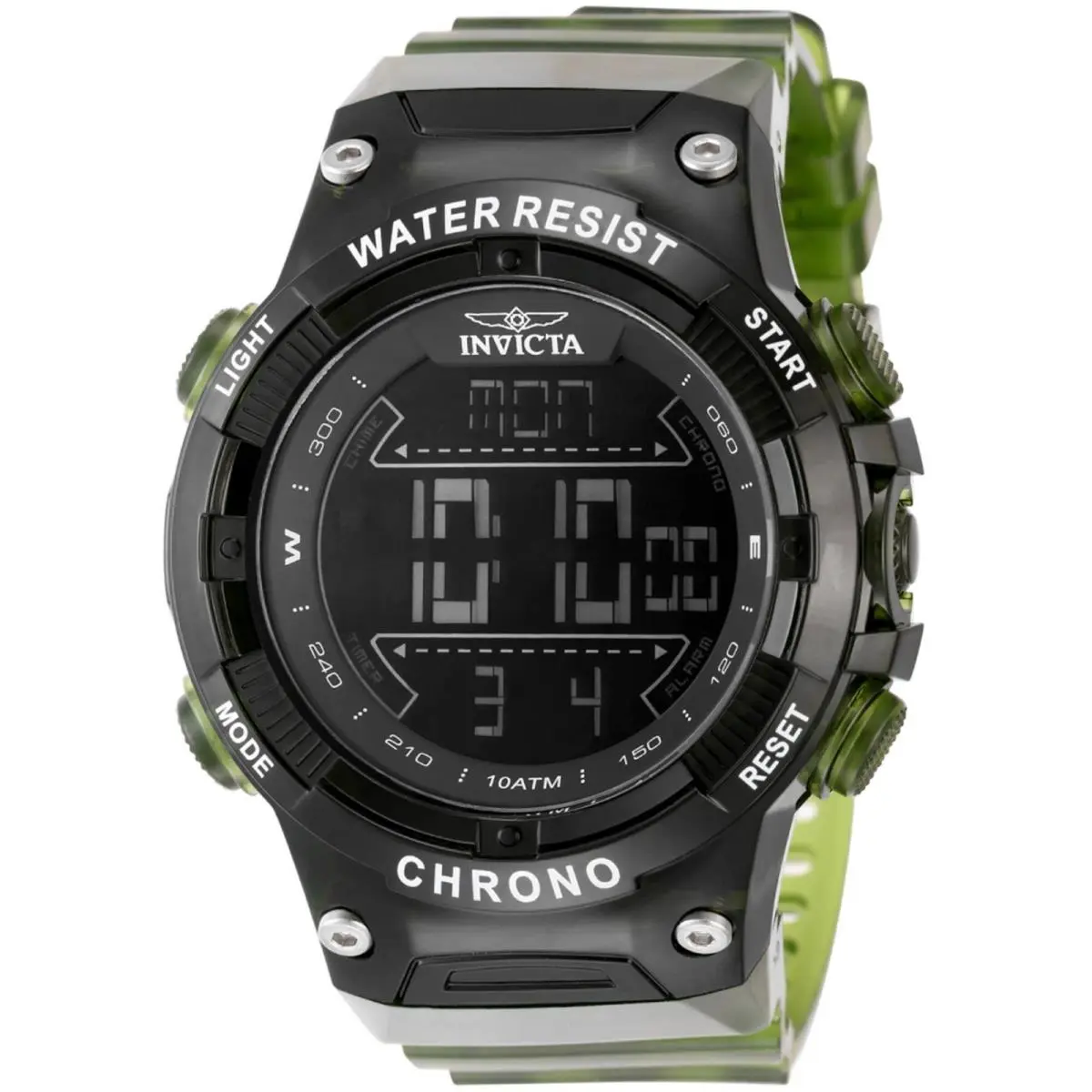 Invicta Men`s Watch Invicta Racing Chrono Digital Dial Dark Green Case 49049