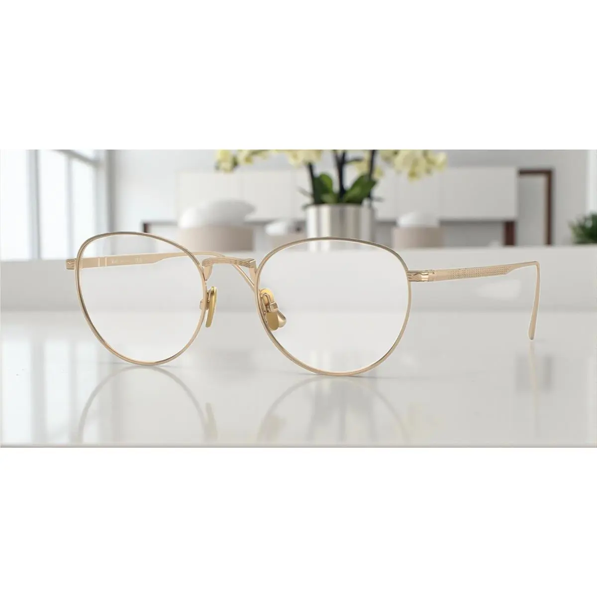 Persol PO5002VT 8000 Phantos Gold Demo Lens 49 mm Men`s Eyeglasses - Frame: Gold