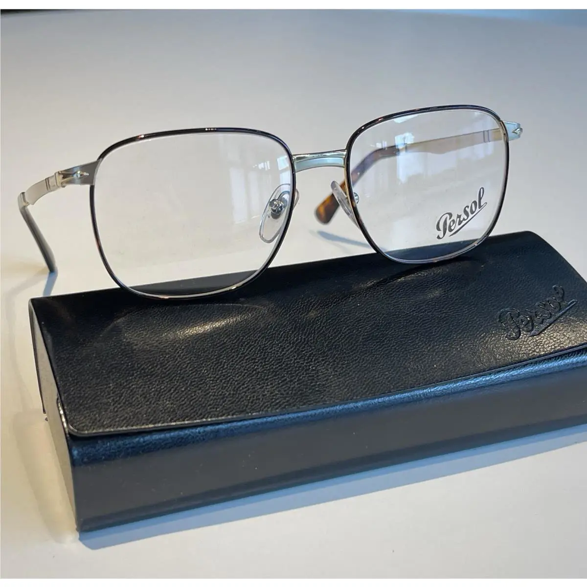 Persol PO 2462 V 1075 Havana Rectangle Men`s 53-16-140 Eyeglasses Frames Italy