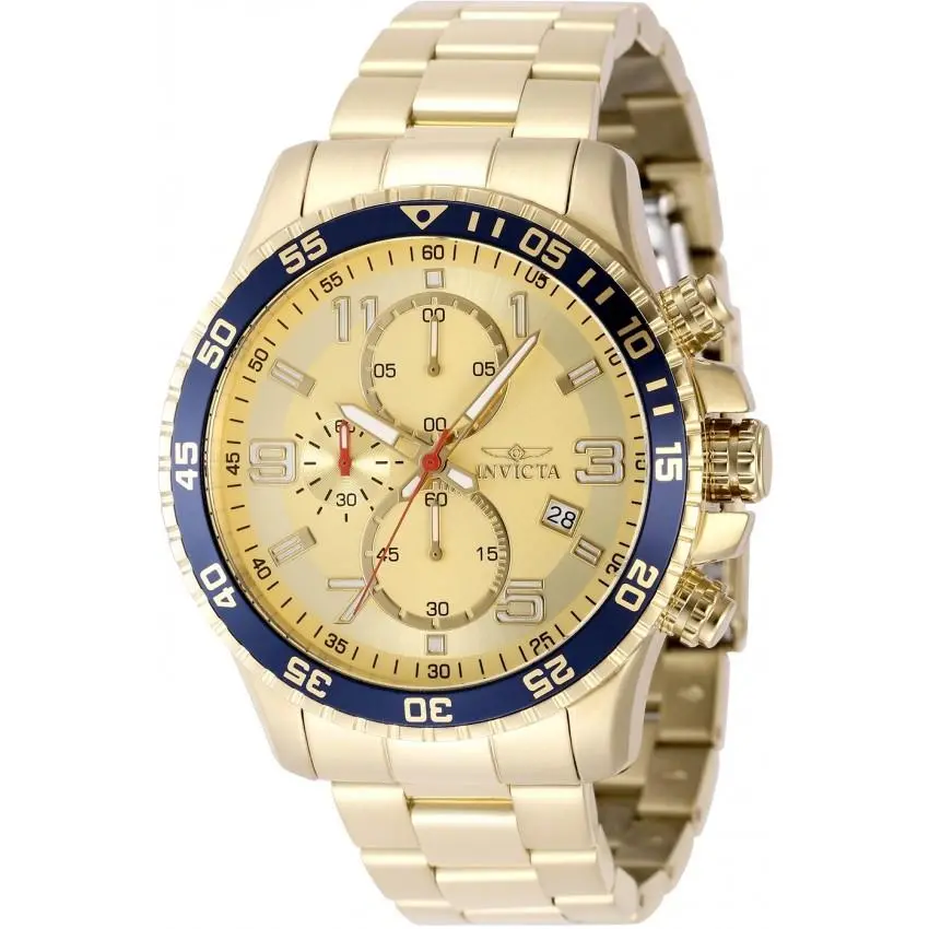 Invicta Specialty Chronograph Quartz Gold Dial Men`s Watch 49095
