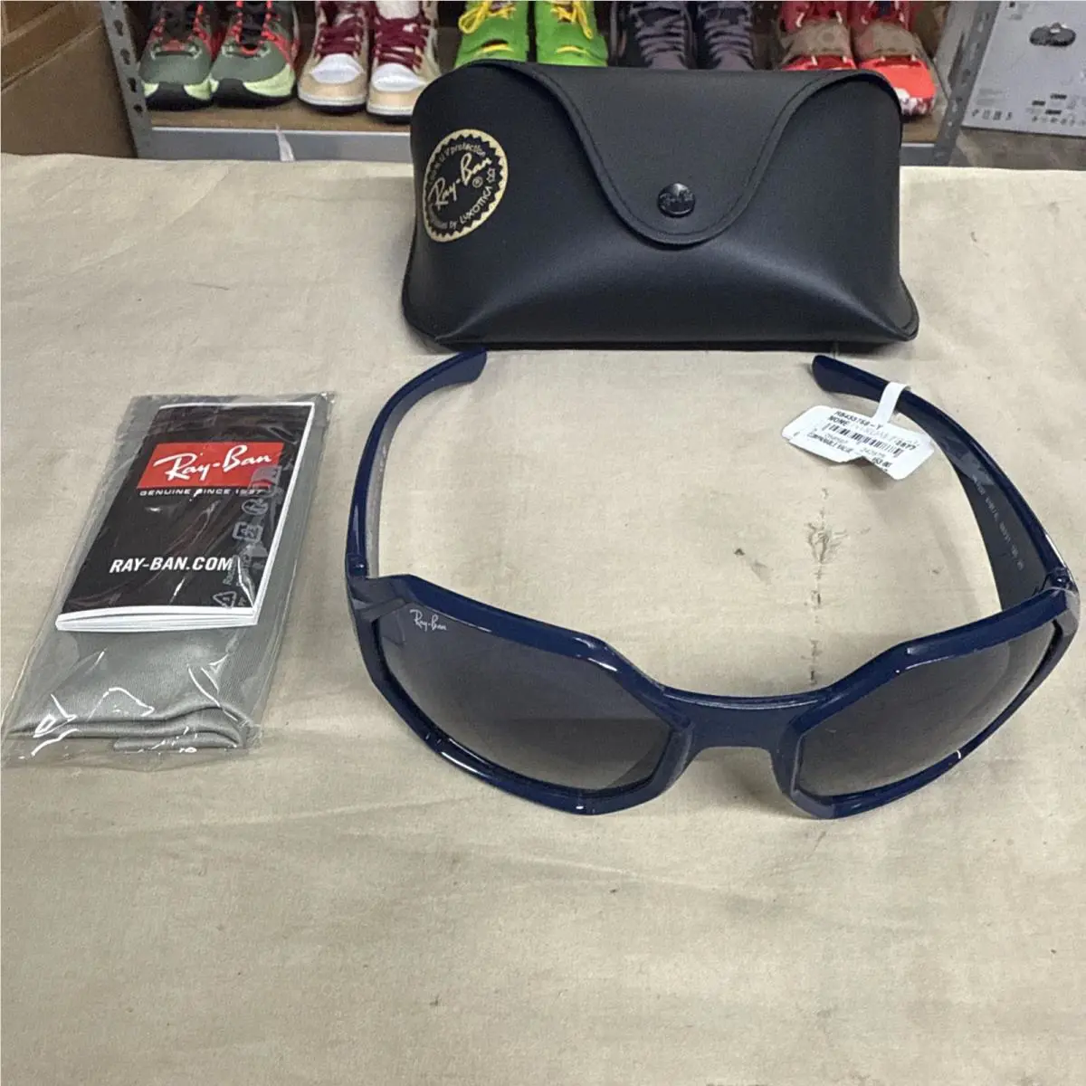 Ray-ban Unisex Sunglasses RB 4337 6197/4L Polished Blue Gradient with Case