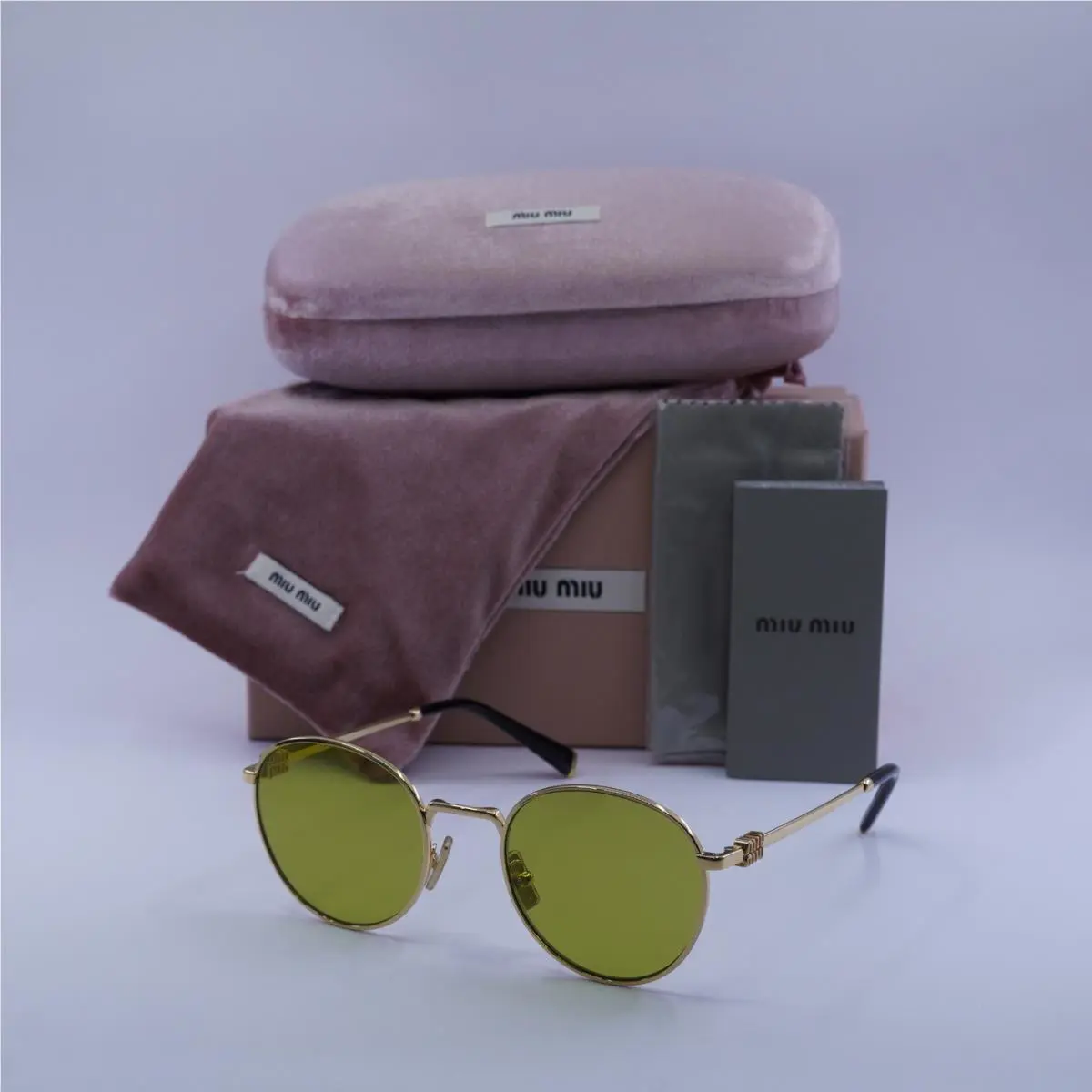 Miu Miu MU55ZS 5AK07O Gold/olive Green 50-20-140 Sunglasses