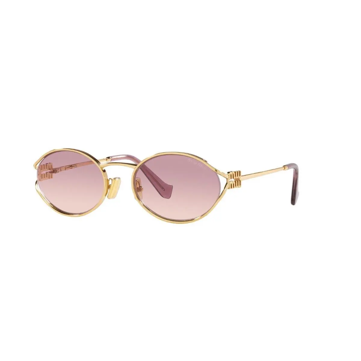 Miu Miu Sunglasses MU52YS 5AK06S 54mm Gold / Brown Gradient Violet Lens