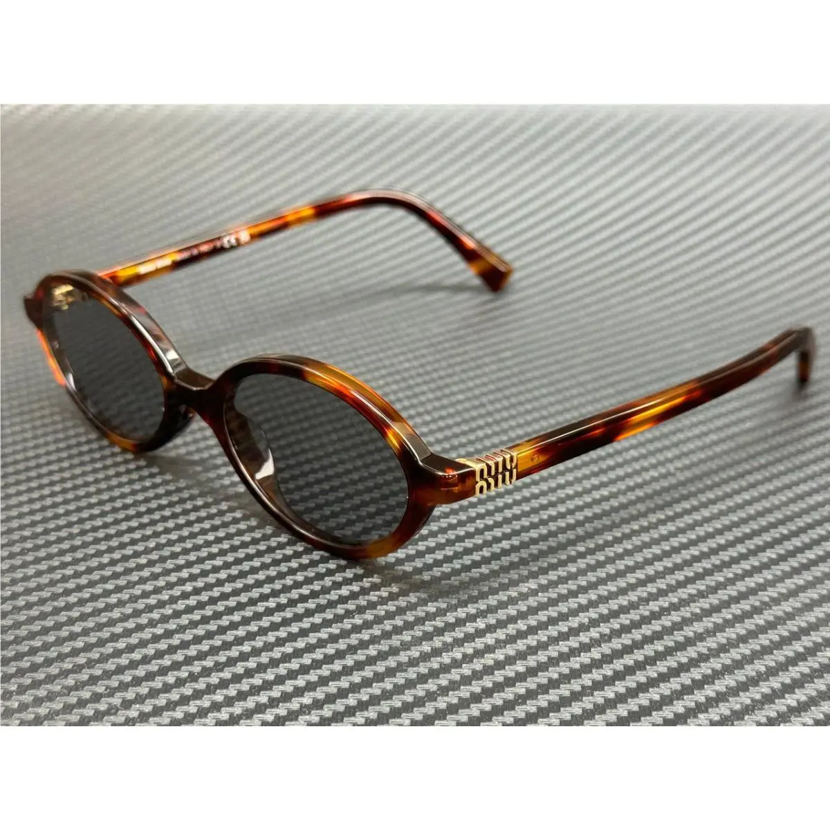 Miu Miu MU 04ZS 21C40O Havana Mahogany Grey Women`s 50 mm Sunglasses