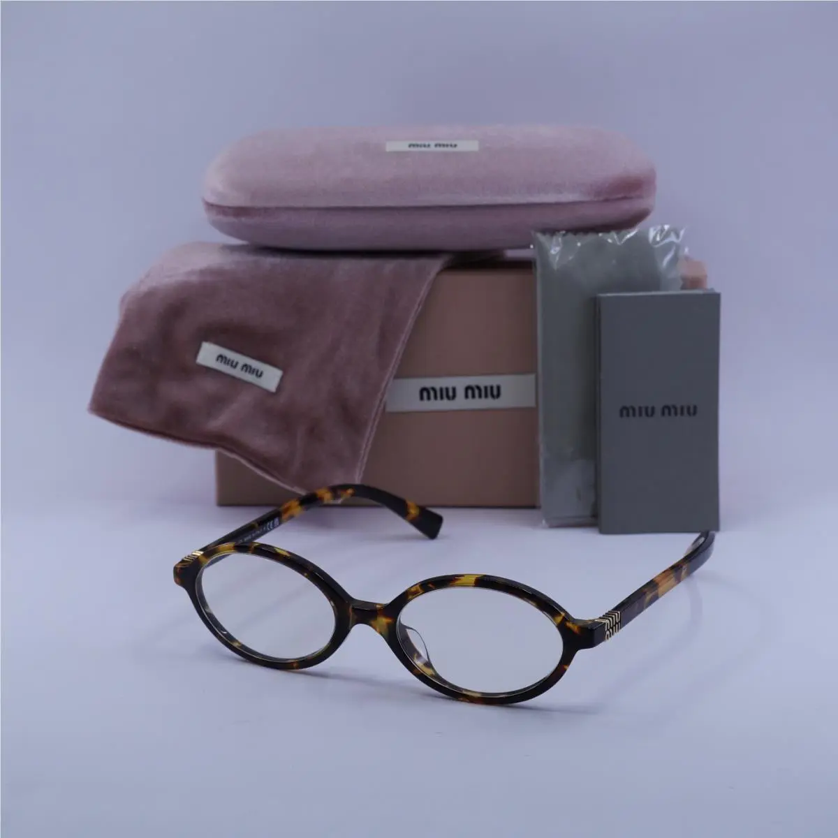 Miu Miu MU04ZSF VAU08N Honey Havana/clear Blue Light Filter 50mm 50-18-140