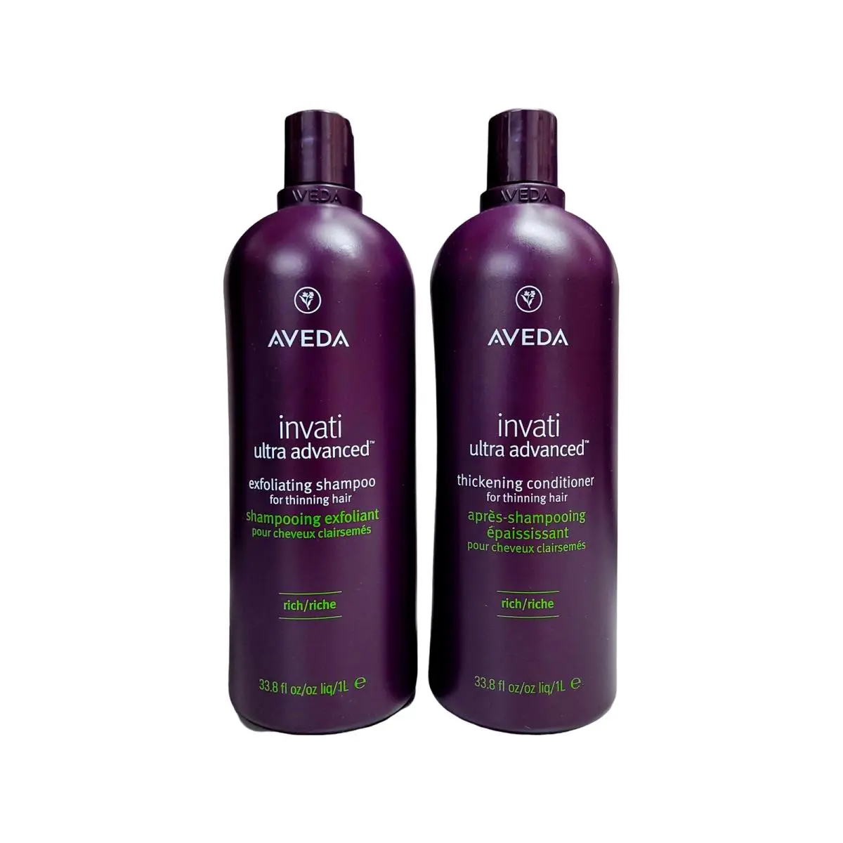 Duo Invati Ultra Advanced Rich Exfoliating Shampoo and Conditioner 33.8 oz by Aveda