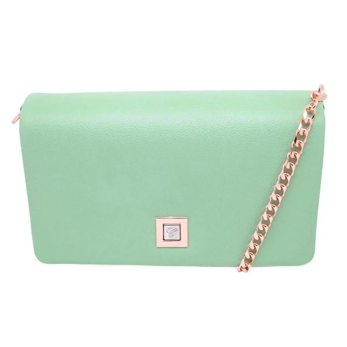 Chopard Ice Cube in Mint Green Grained Leather Shoulder Bag 95000-1173