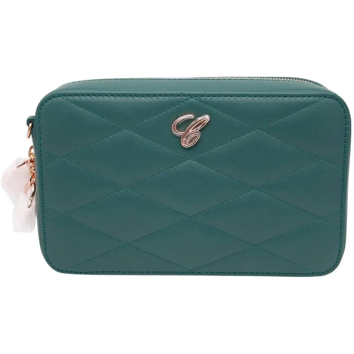 Chopard Women`s Chain Bag Happy Hearts Green Quilted Leather Mini 95000-1100