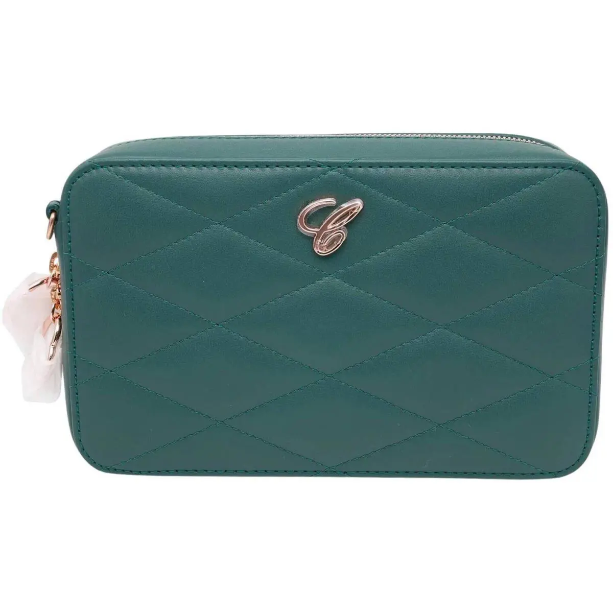 Chopard Women`s Chain Bag Happy Hearts Green Quilted Leather Mini 95000-1100