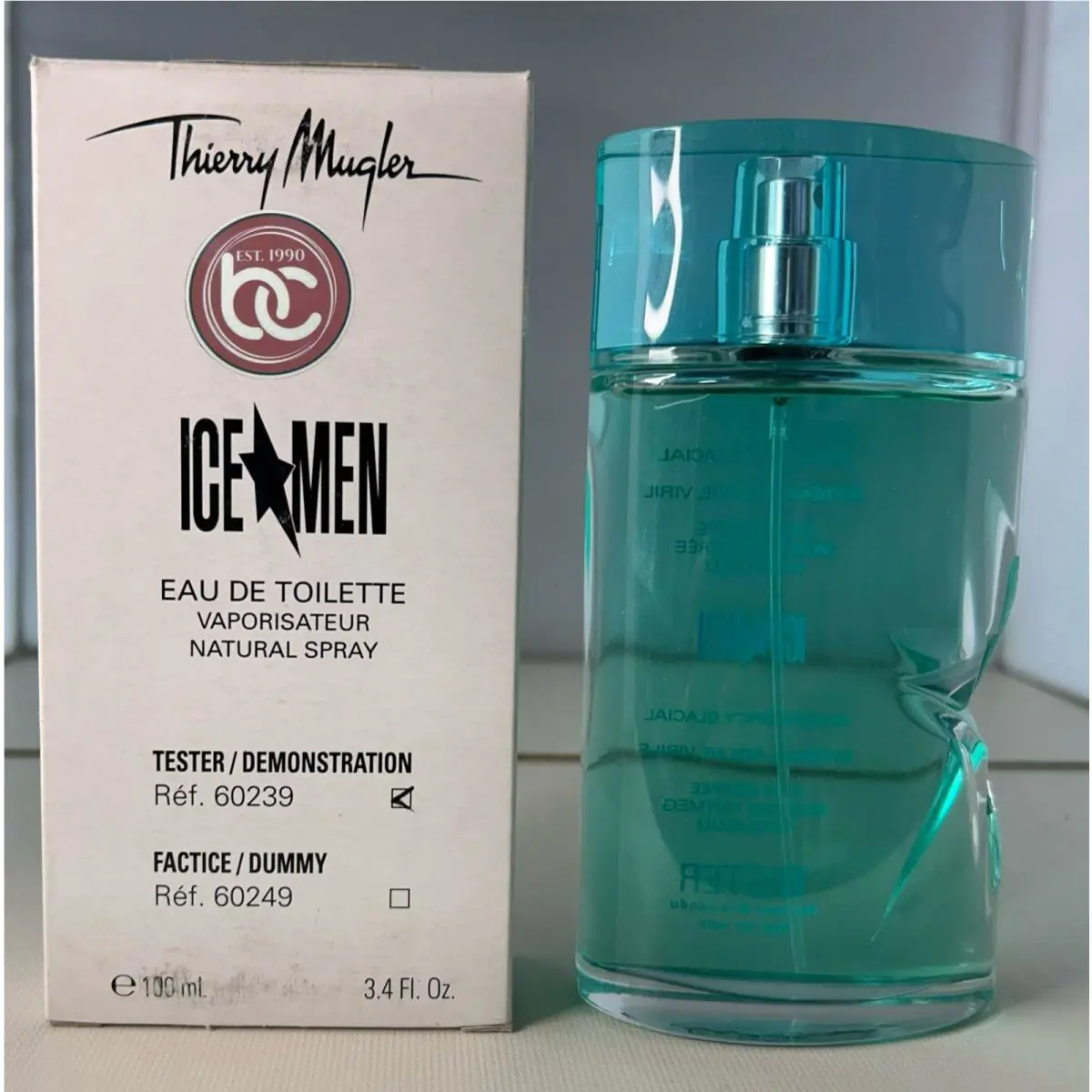 Ice Men By  Men’s 3.4 Eau De Toilette Spray Tester by Mugler
