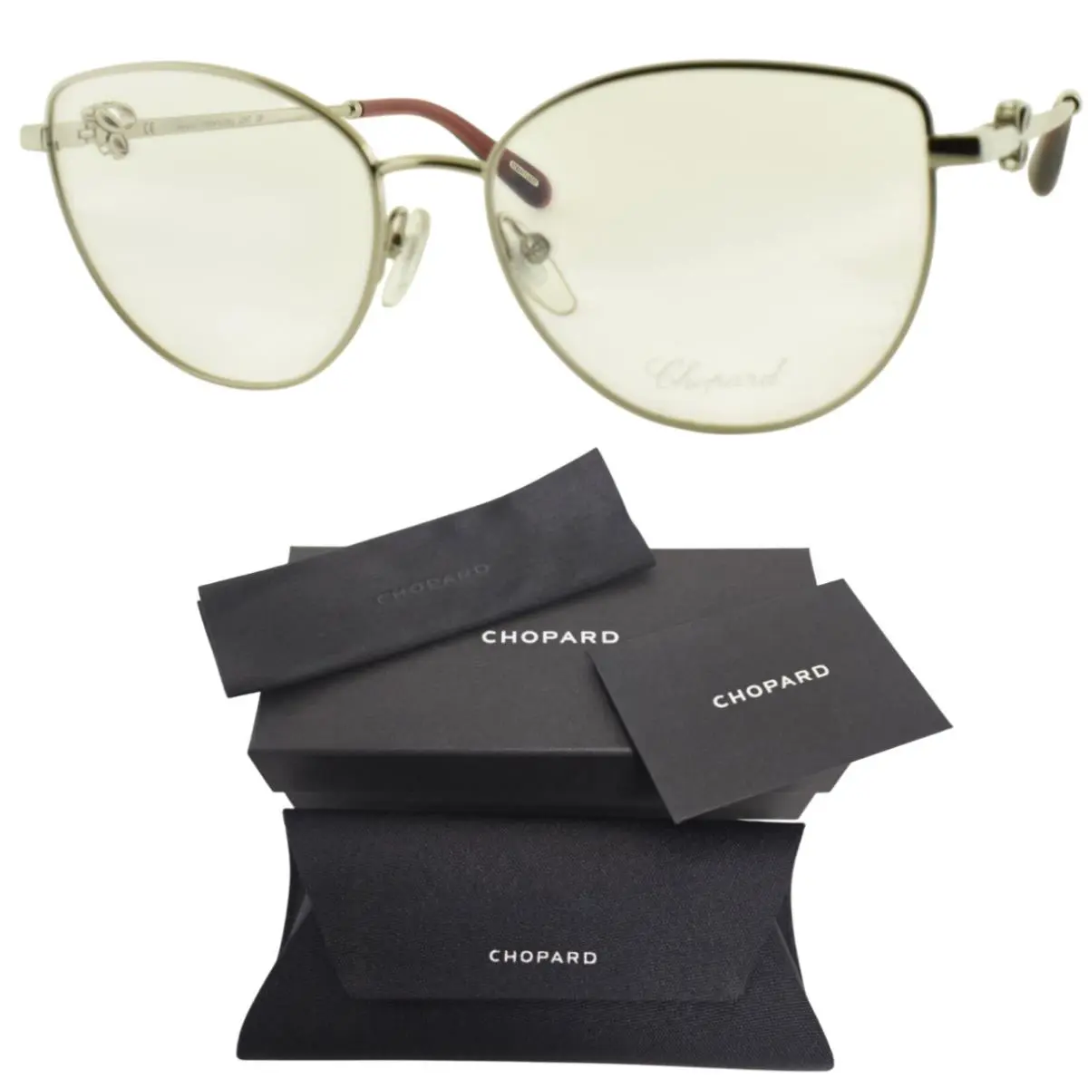 Chopard VCH51S 54-16-140 Silver Butterfly Full Rim Optical Frame Eyeglasses