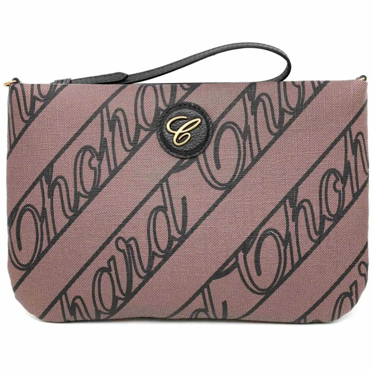 Chopard Women`s Mini Pouch Chopardissimo Brown Canvas 95000-1214