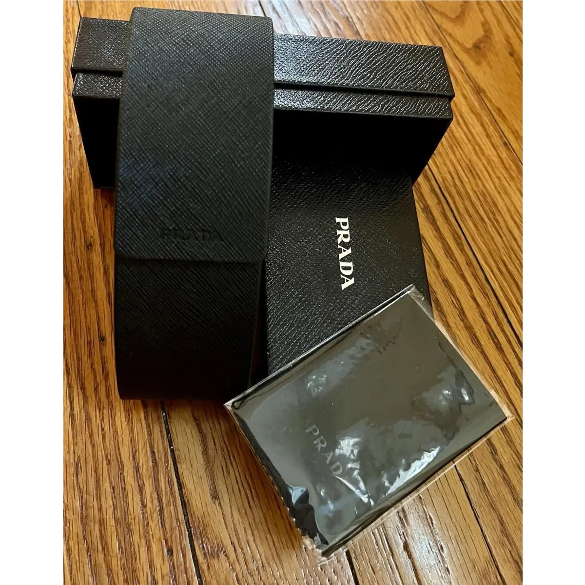 Prada Eyeglass Hard Case Sunglass Eye Glass Clamshell Box Cloth Replacement
