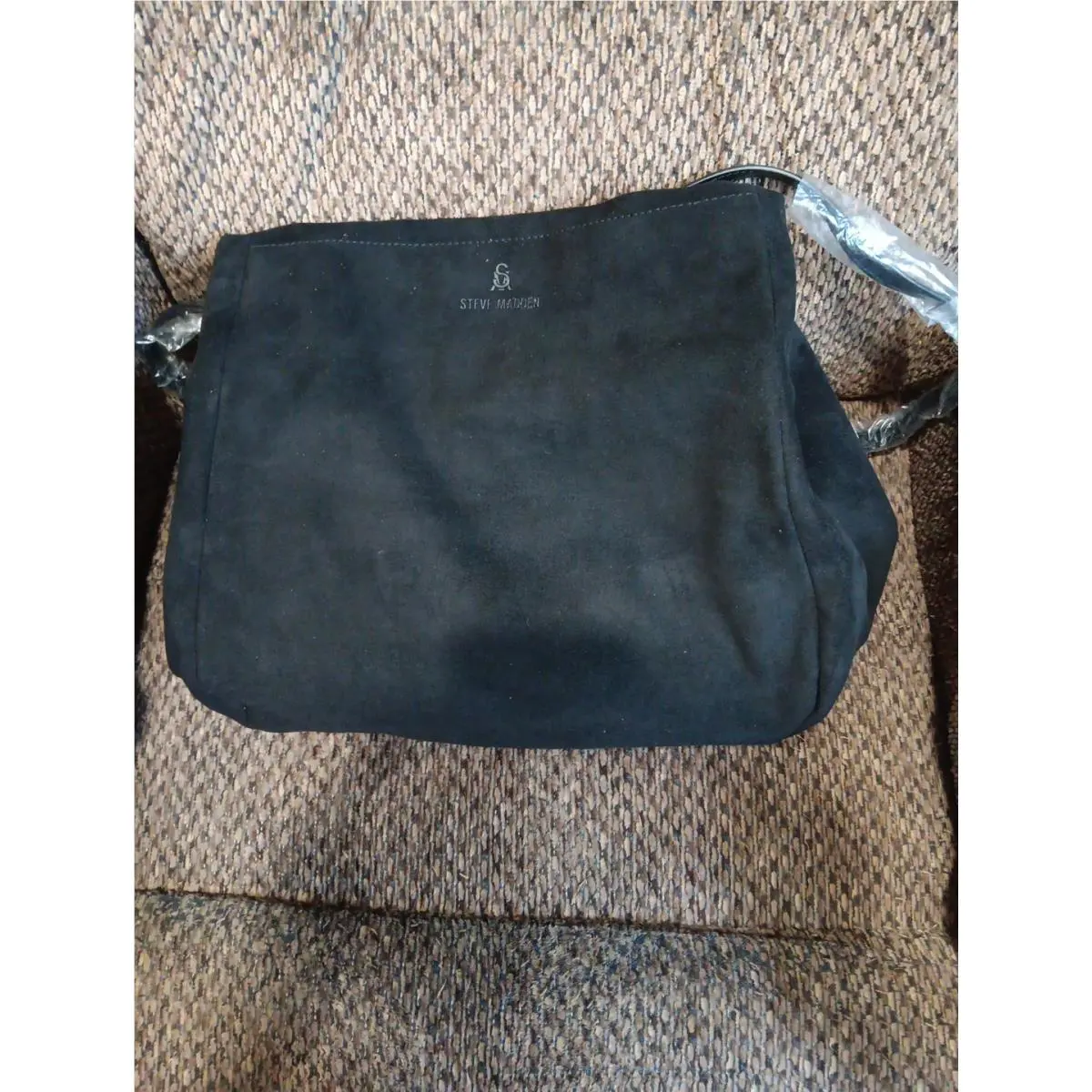Steve Madden Black Suade Large Purse