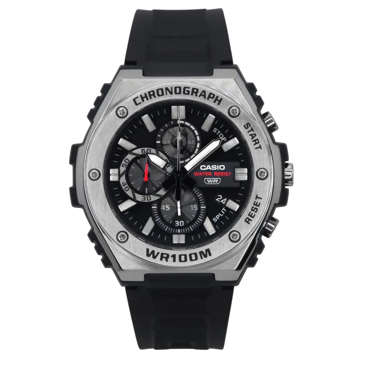 Casio Standard Chronograph Black Dial Quartz 100M Men`s Watch MWA-300H-1AV