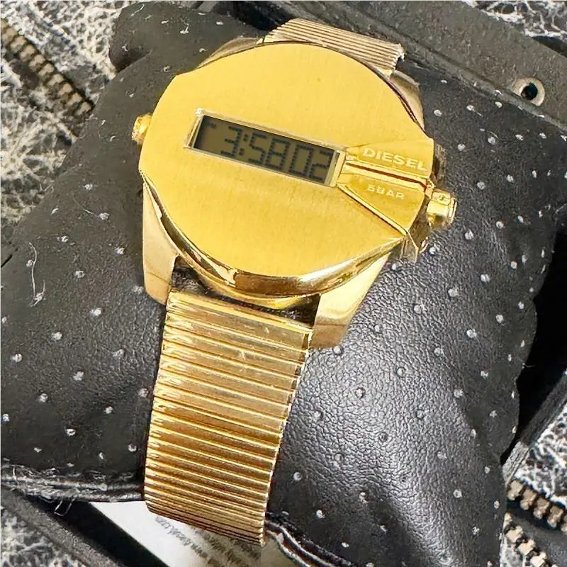 Diesel Baby Chief Digital Gold Tone Stainless Steel Quartz DZ1961 Watch