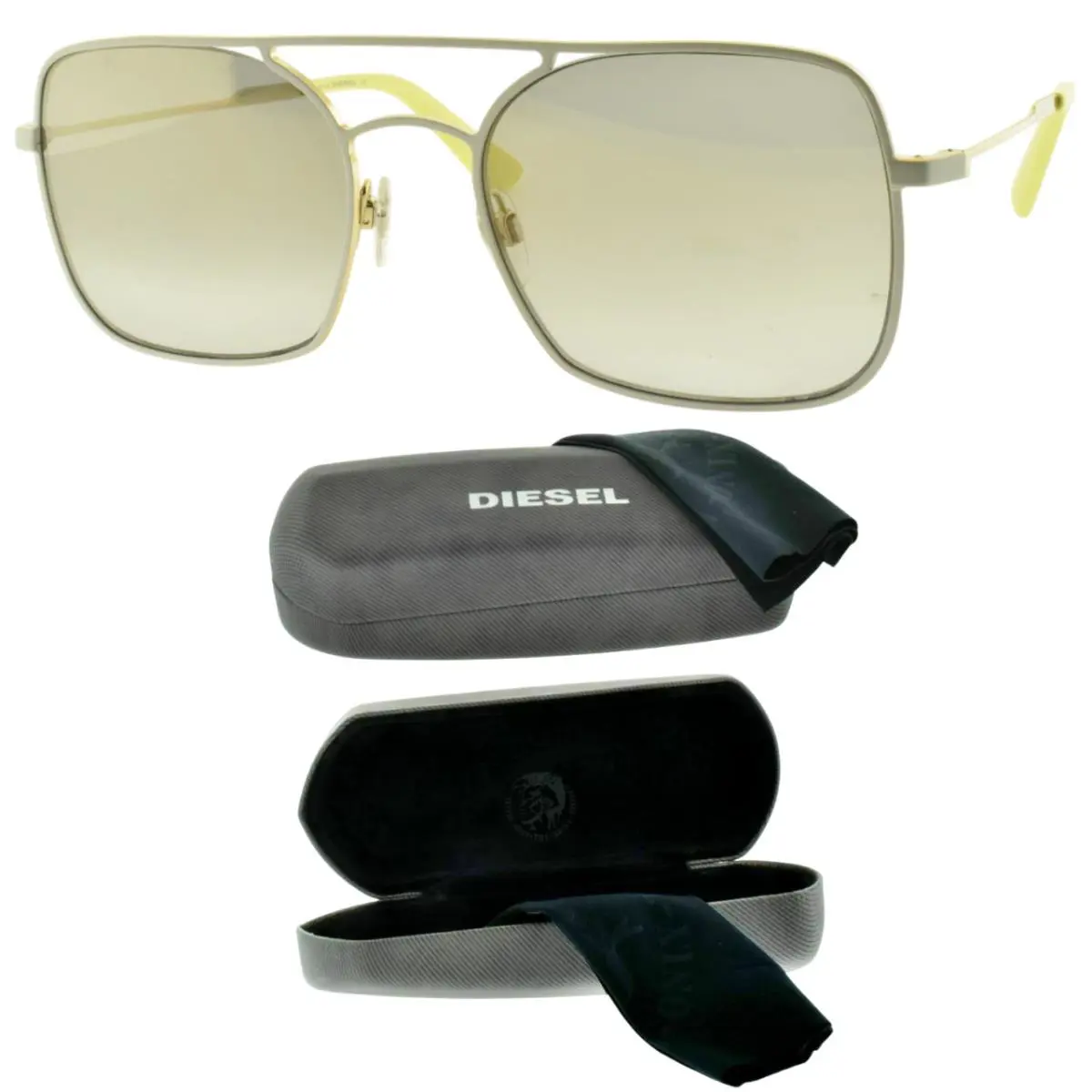 DL 0302 24C 54-19-150 White Aviator Full Rim Womens Sunglasses by Diesel