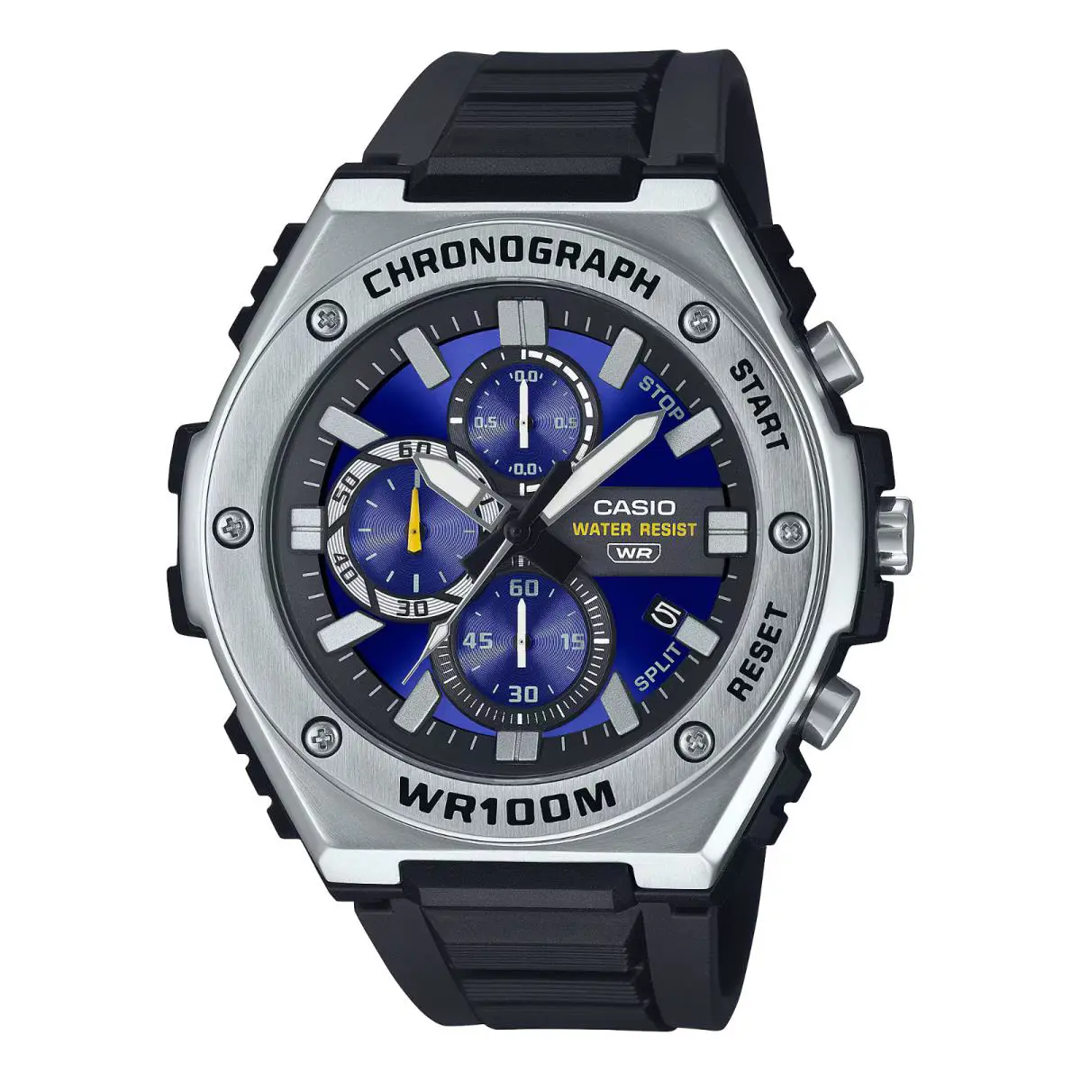 Casio MWA300H-2AV Chronograph Watch Black Resin Band 100 Meter WR Date