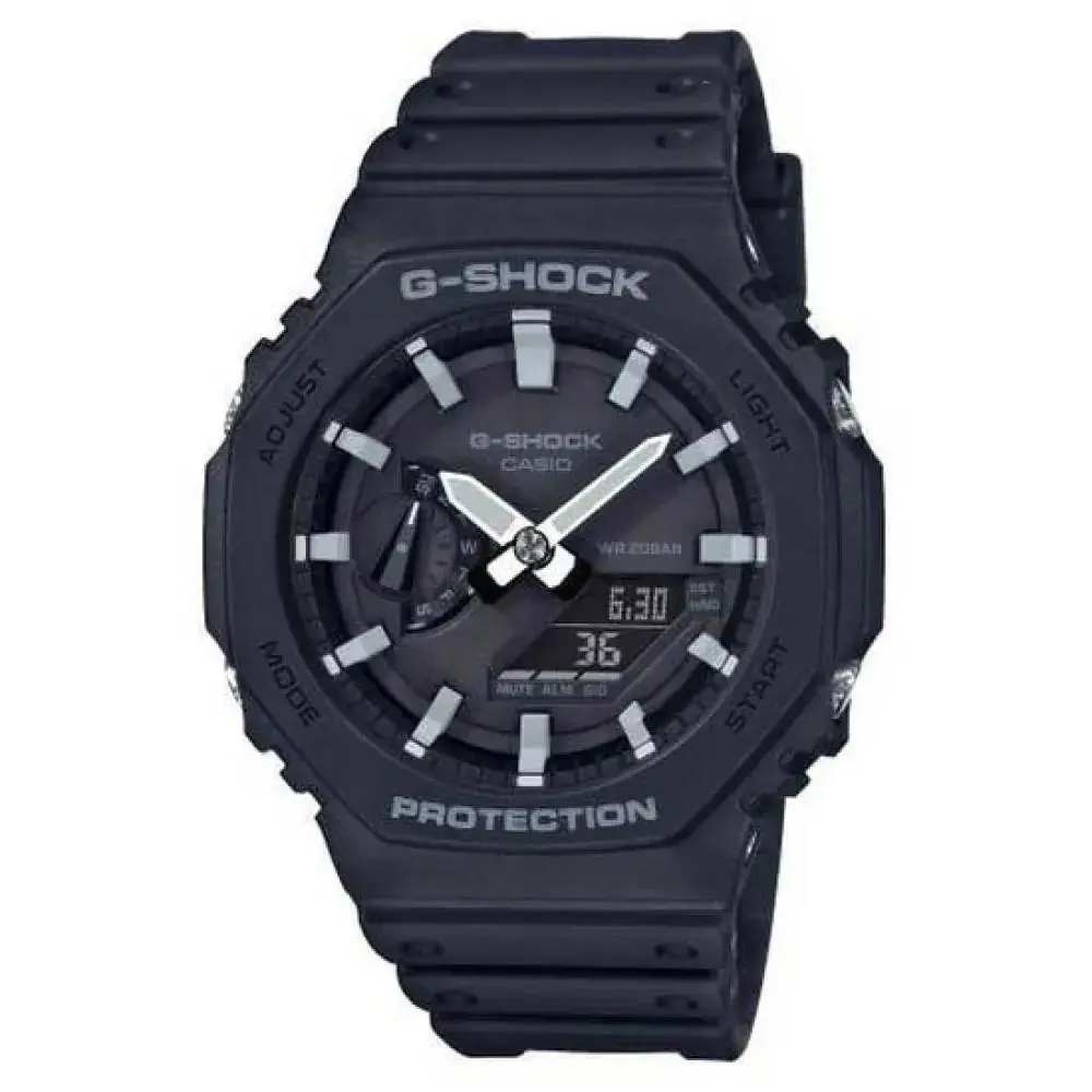 Men GA-2100-1AER G-shock Black Black Strap by Casio