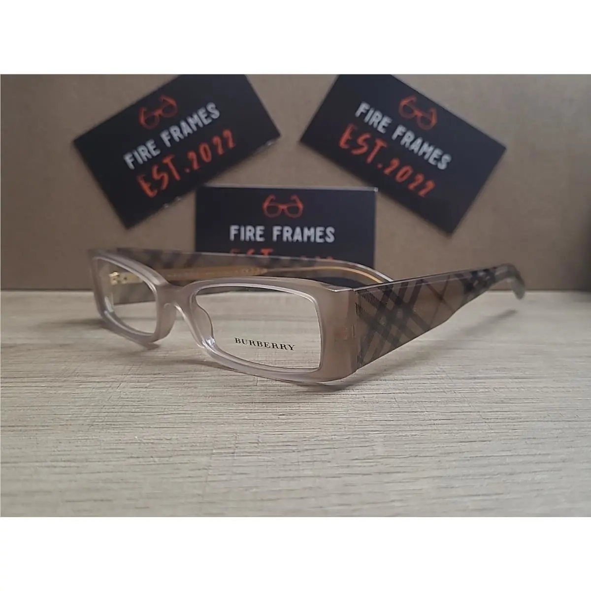 Burberry B2080 3166 Brown Novacheck Eyeglasses Frames Glasses Italy 50-16-135