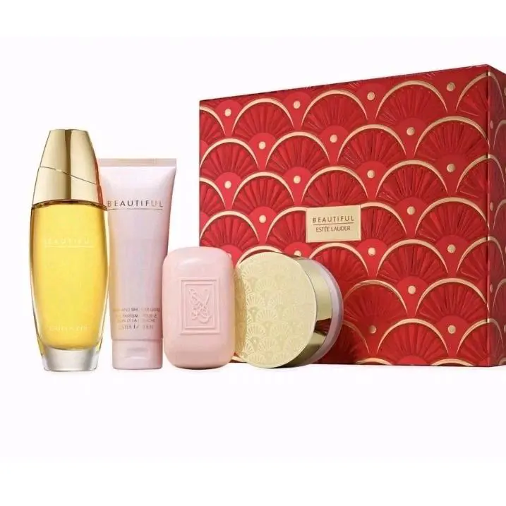 Beautiful Estee Lauder Women 4 Piece Set 3.4 oz Edp 3.4 Lotion Soap Powder
