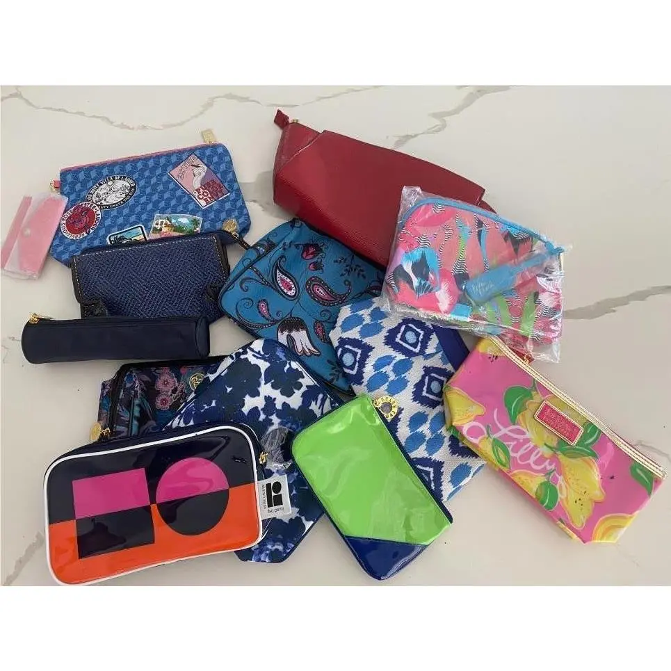 12 Estee Lauder Makeup Cosmetic Bags Various Sizes All