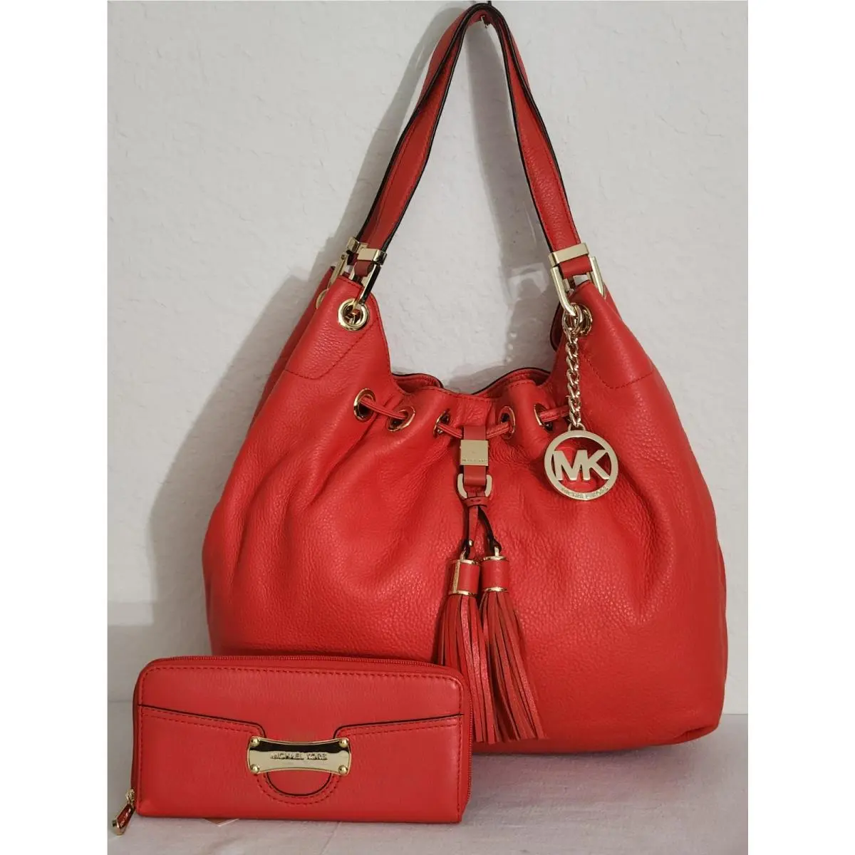 Camden Large Mandarin Leather Gold Shoulder Bag +/or Wallet Bag and Wallet by Michael Kors