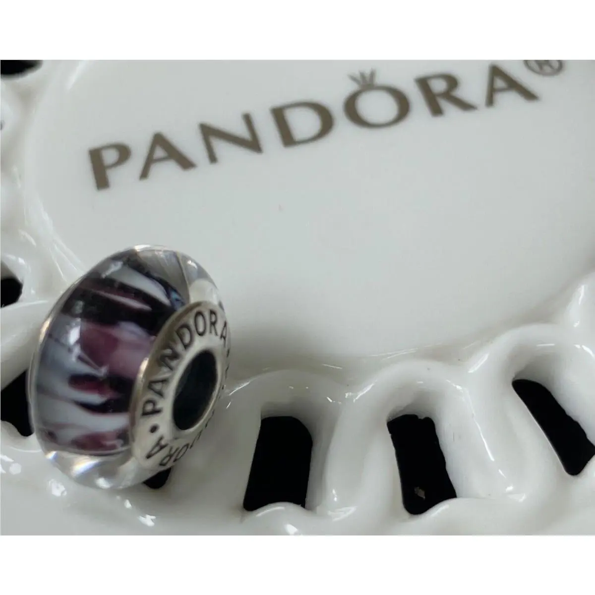 Zebra Murano Glass Charm 790938 by Pandora