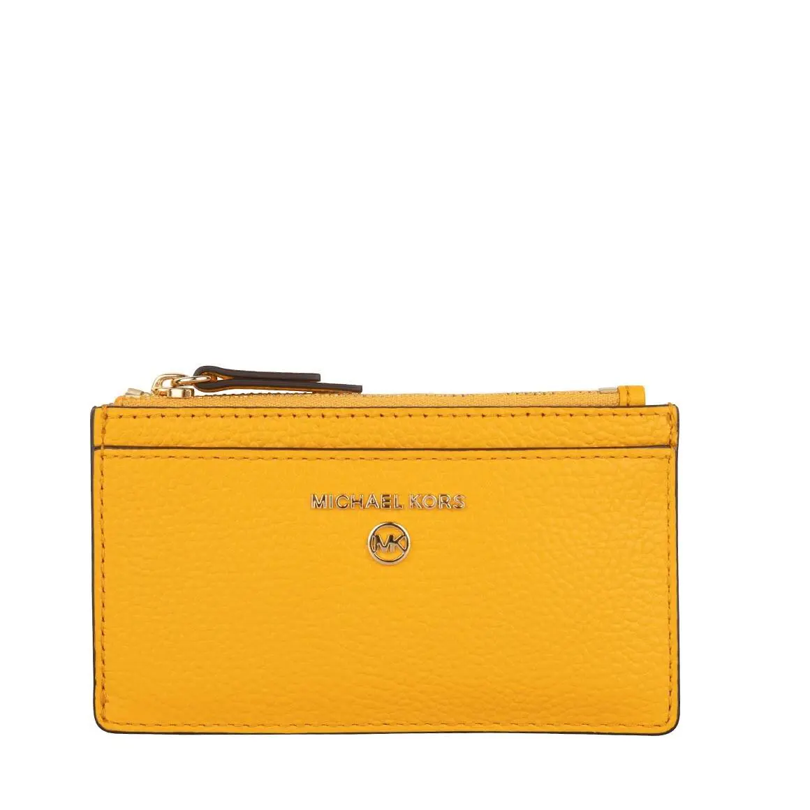 Women`s Jet Set Charm Pebble Leather Small Slim Card Case Sun by Michael Kors