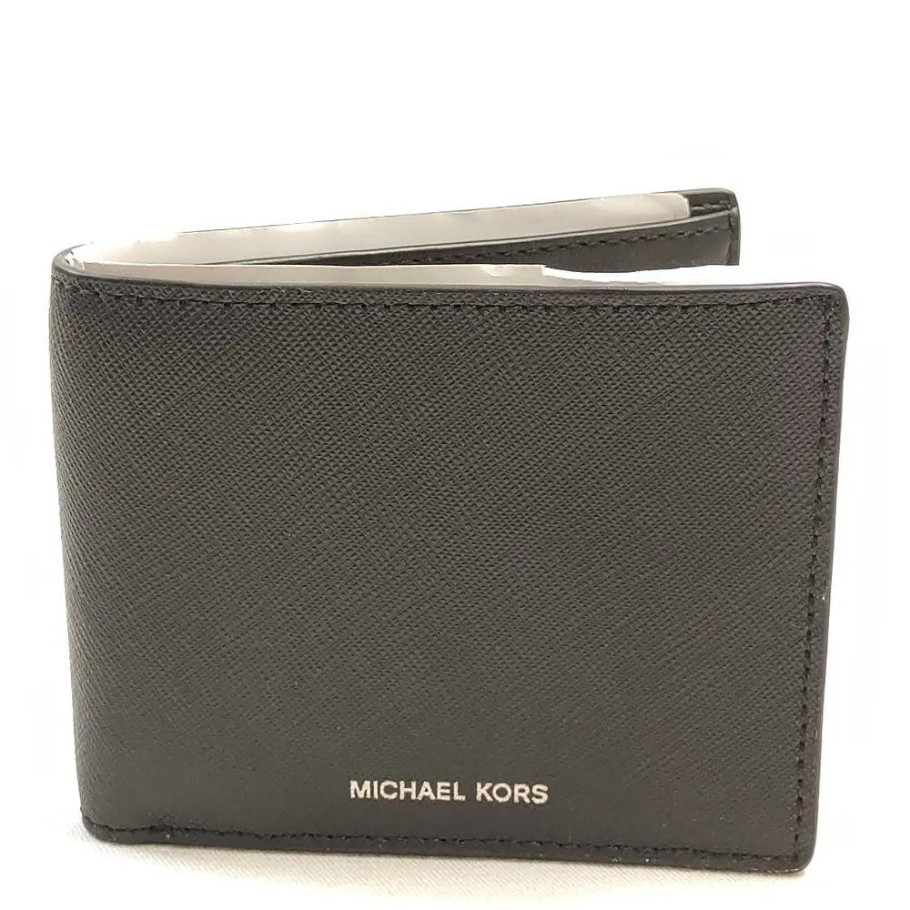 Michael Kors Black Leather Andy Bifold Wallet