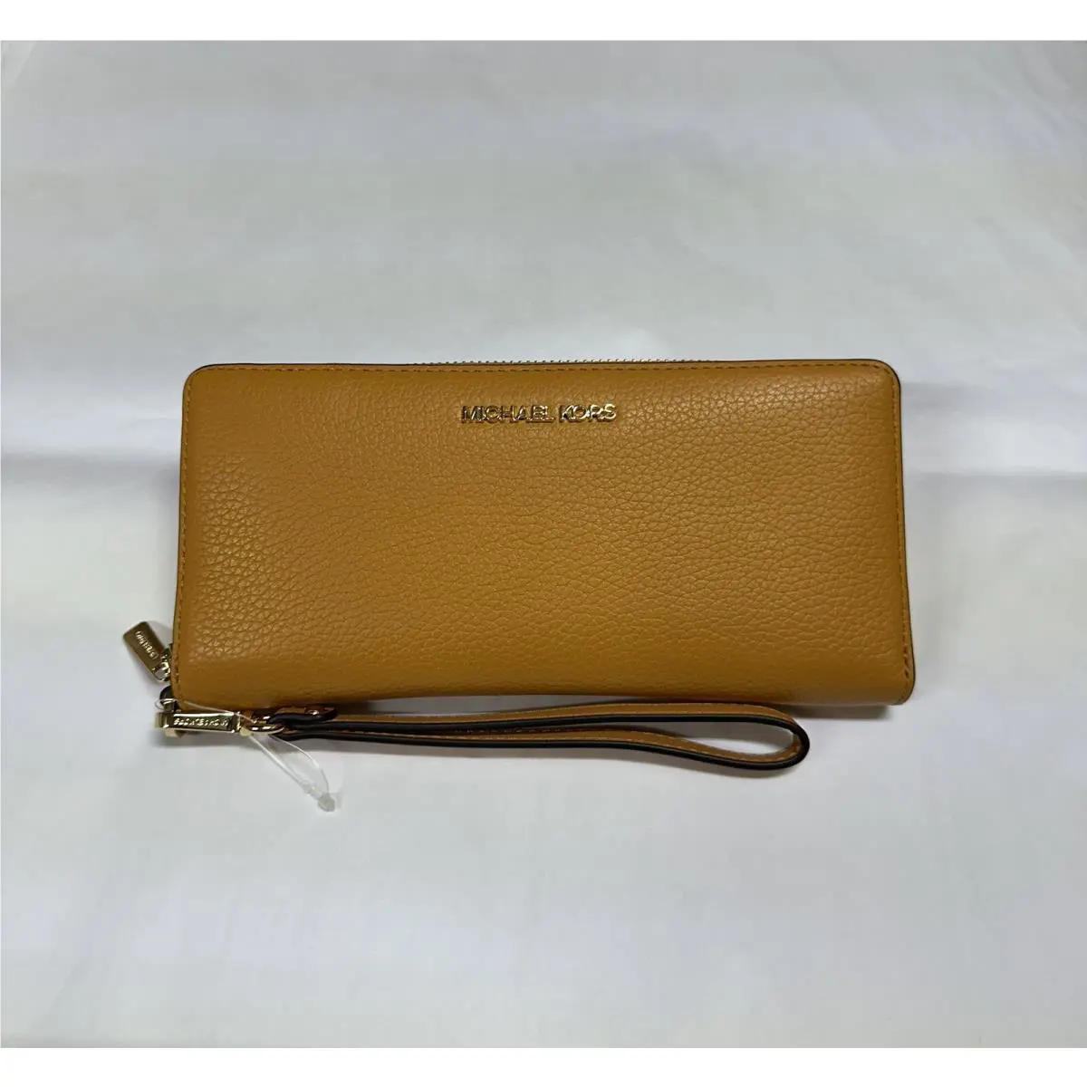 Michael Kors Jst Large Travel Continental Leather Wallet/wristlet - Cider