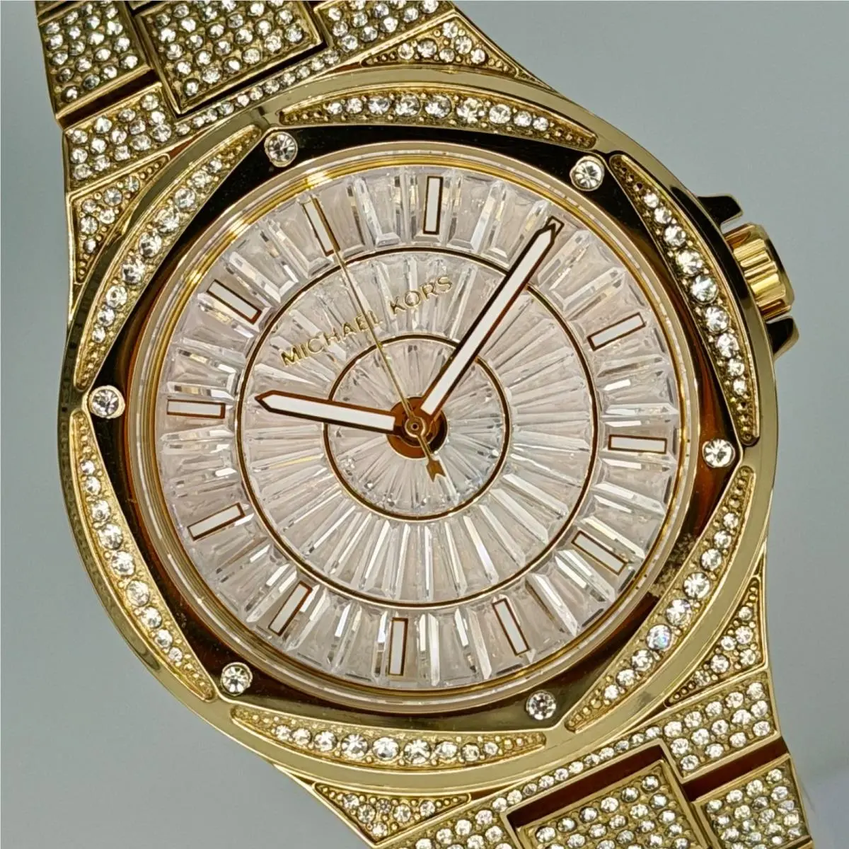 Lennox MK6991 Crystal Paved Gold 43mm Wristwatch by Michael Kors