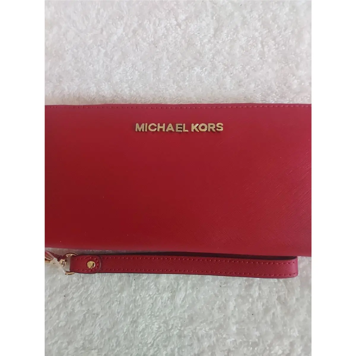 Michael Kors Red Zip Around Clutch Wallet