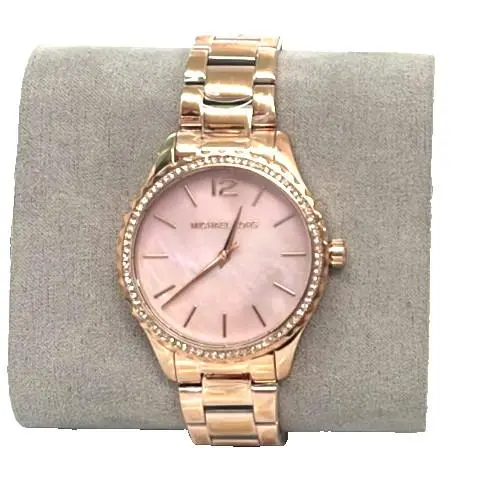 Michael Kors Layton Ladies Rose Gold-tone Stainless Steel 38mm Watch MK6848
