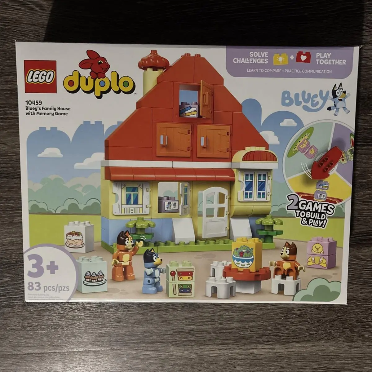 Lego Duplo Bluey Family House 10459 W Memory Game Ages 3 + 83 Pieces