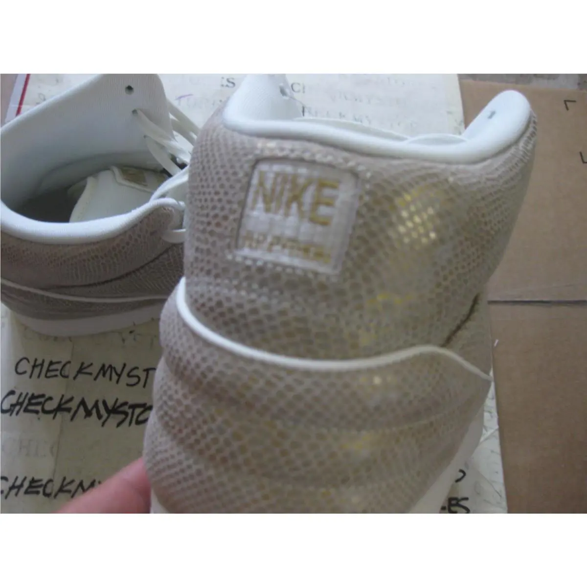 Nike shoes - Air Python 705066-102 Premium - Air Python Premium - 705066-102 - SAIL METALLIC/GOLD 2