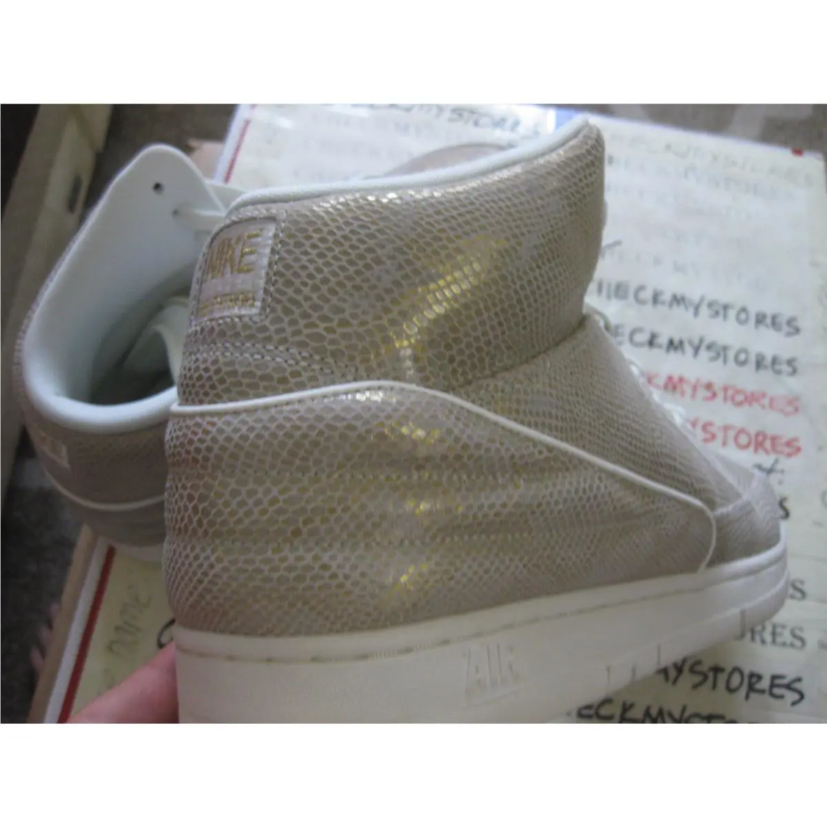 Nike shoes - Air Python 705066-102 Premium - Air Python Premium - 705066-102 - SAIL METALLIC/GOLD 7