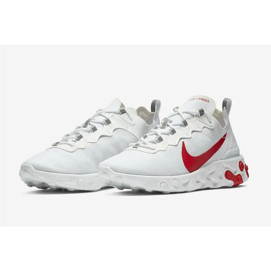 Nike shoes - Nike React Element 55 - React Element - BQ6167 102 - White/University Red 6