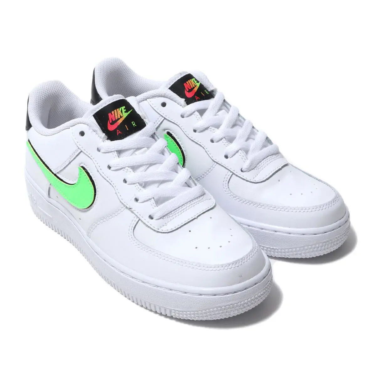 Nike shoes - Air Force 1 LV8 3 - AR7446 100 - White/Black/Green Strike/White 0