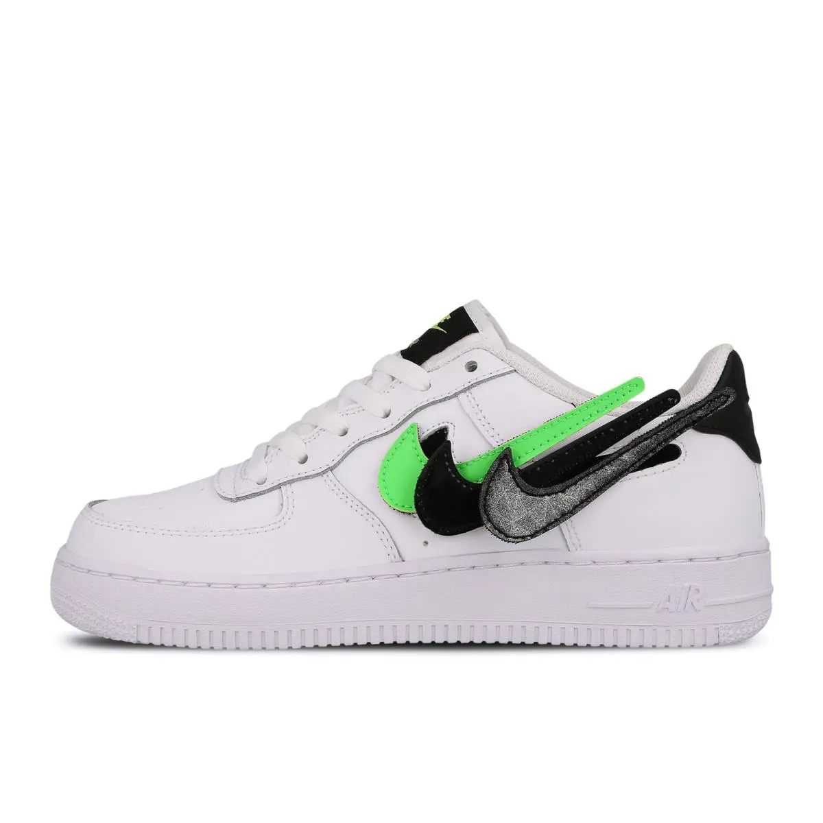 Nike shoes - Air Force 1 LV8 3 - AR7446 100 - White/Black/Green Strike/White 1