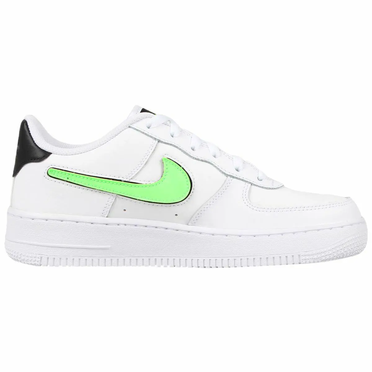 Nike shoes - Air Force 1 LV8 3 - AR7446 100 - White/Black/Green Strike/White 2