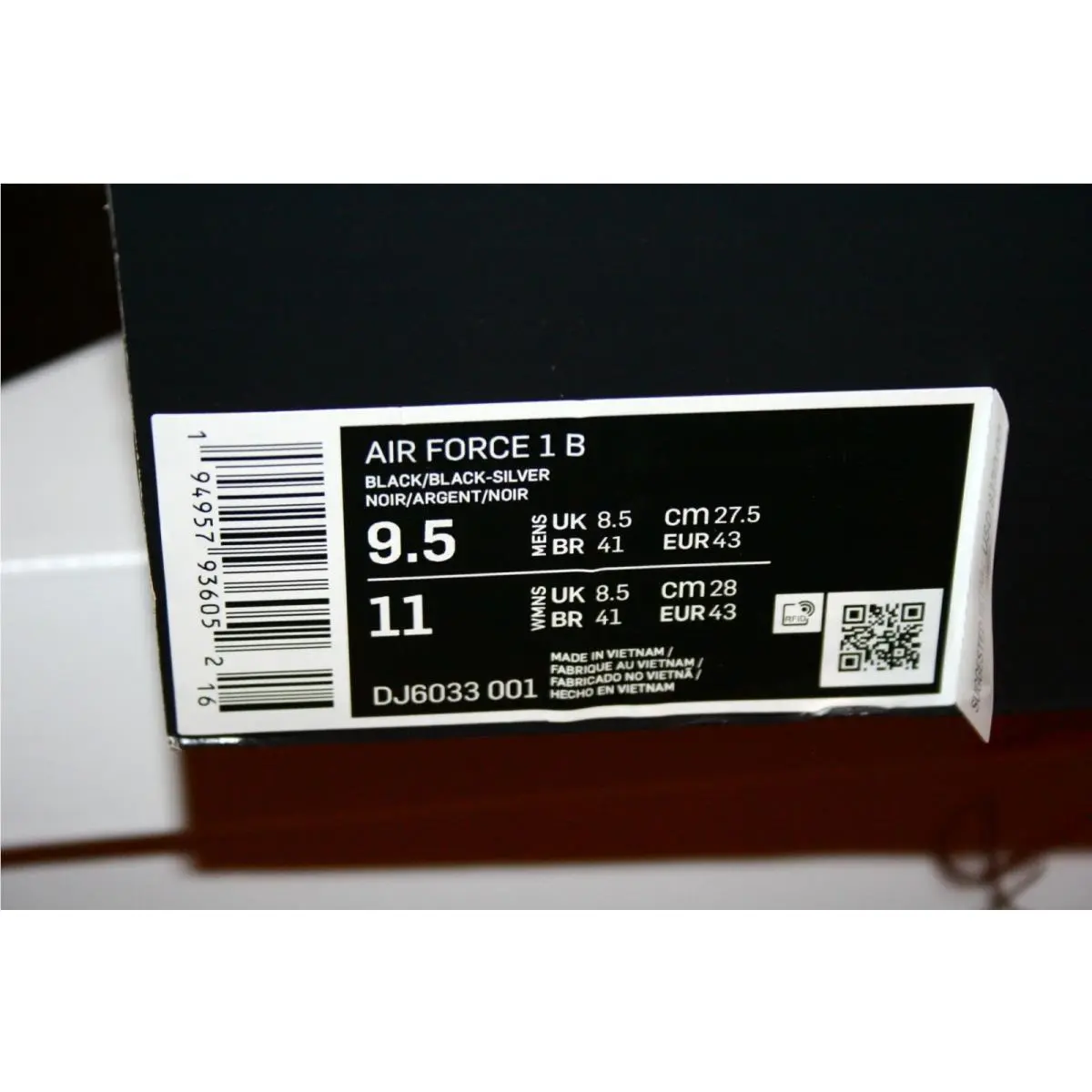 Nike shoes - AIR FORCE 1 - AIR FORCE - DJ6033-001 - Black 4