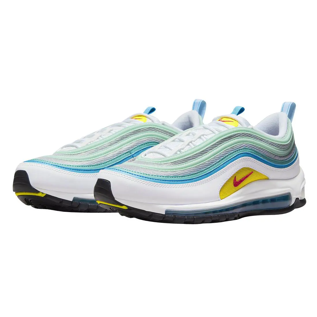 Nike shoes - Nike Air Max 97 - Air Max - DQ7644 100 - White/Laser Blue/Washed Teal/Siren Red 0