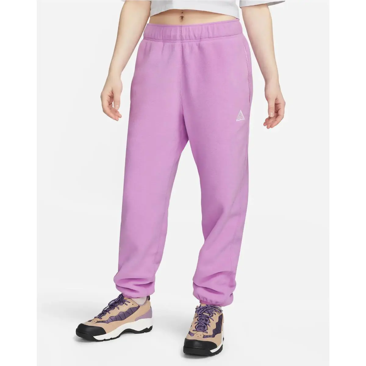Nike Acg Polartec® Wolf Tree Women`s Mid-rise Pants Rush Fuchsia L CV0608-532