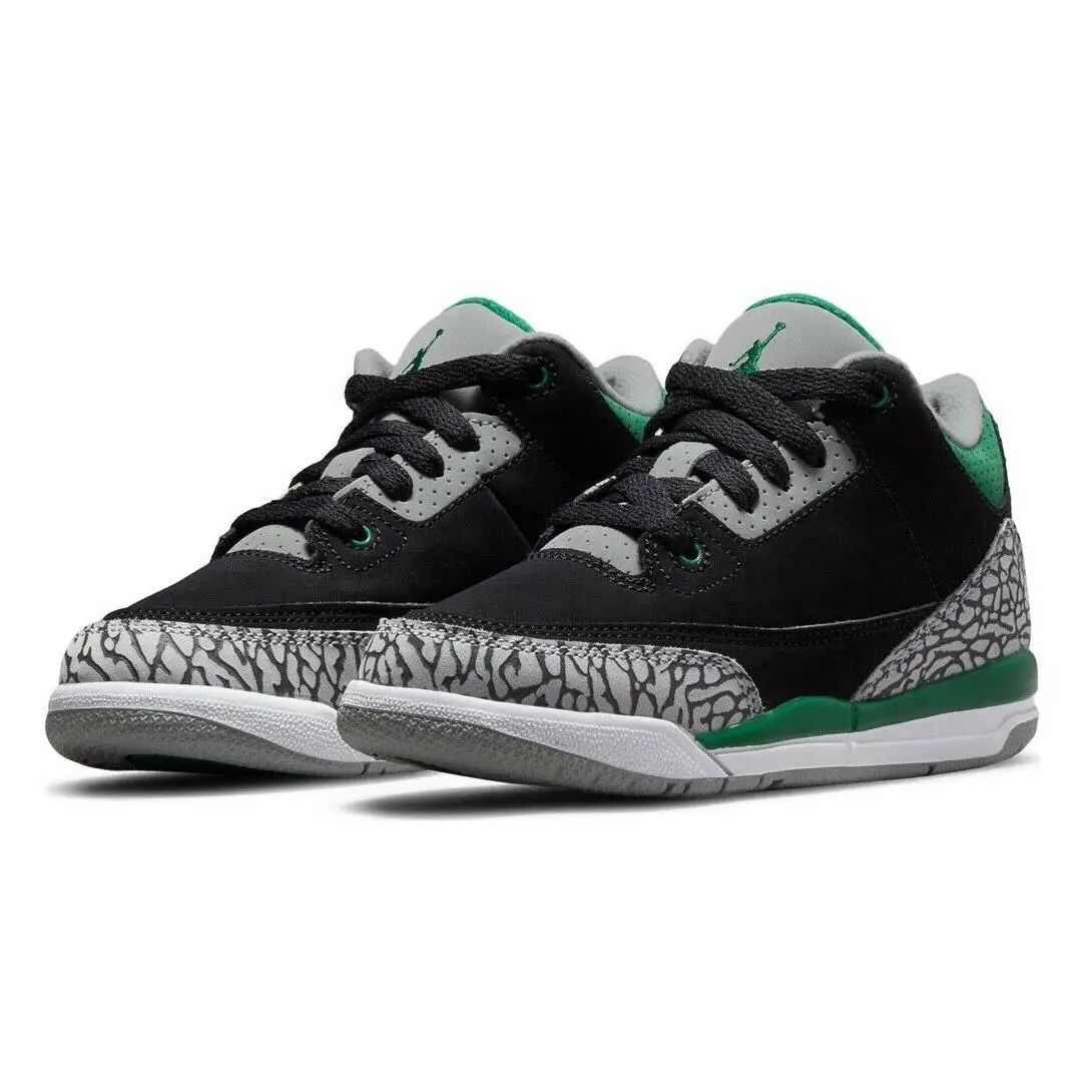 Nike shoes - Retro 3 - Retro - Black/Pine Green/Silver/White 0