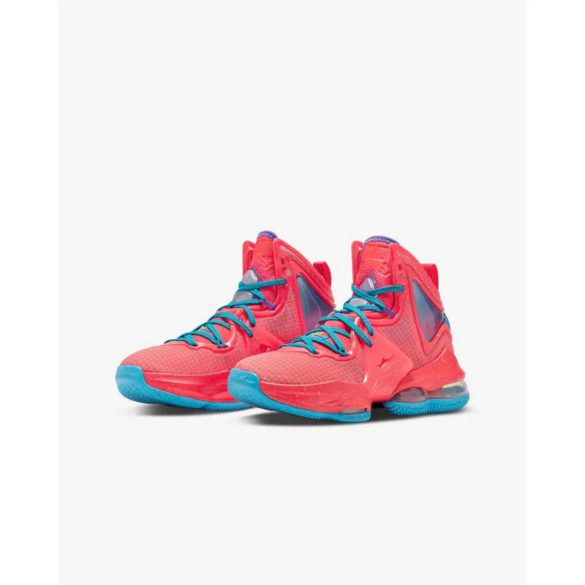 Nike shoes - Nike LeBron XIX (GS) Basketball Shoes - Siren Red/Laser Blue/Psychic Purple/Siren Red 7